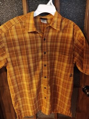 Patagonia Men's Yellow Plaid Short-Sleeve Button-Up Shirt